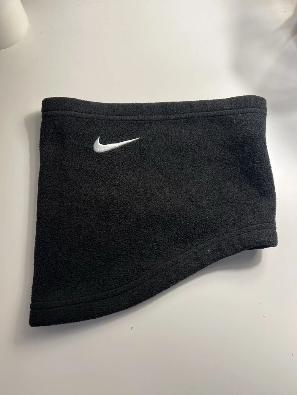 Nike Unisex Fleece Neck Warmer Cowl/Snood Solid Blue Logo Fleece Fabric